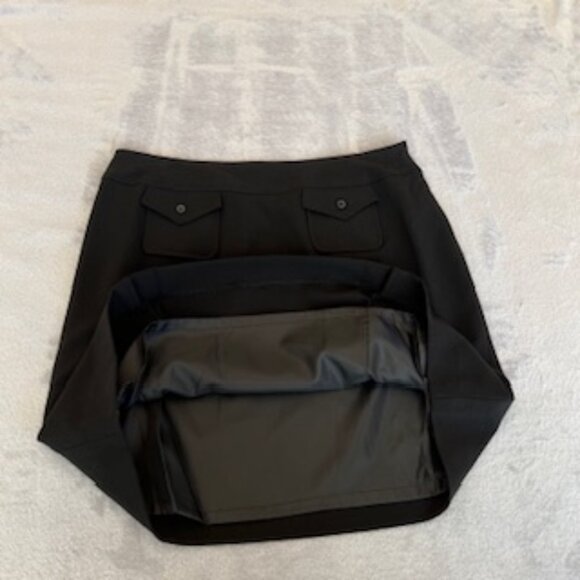 Larry Levine Women's Black Straight Skirt With Front Pockets Wide Waist Band 10 - Picture 11 of 15